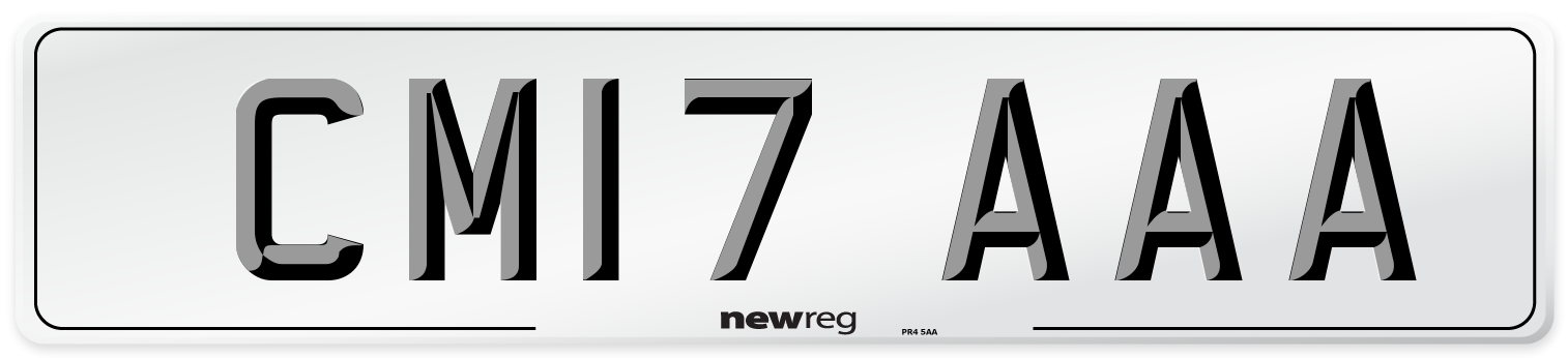CM17 AAA Number Plate from New Reg